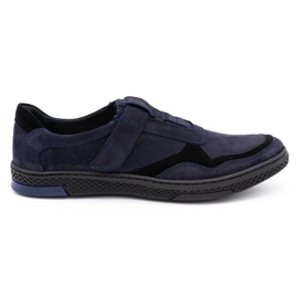 Polbut Zapato casual hombre piel 2102 azul marino negro