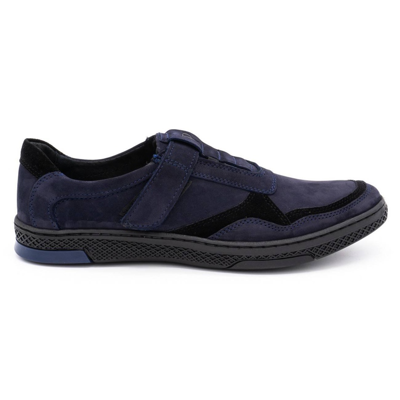 Polbut Zapato casual hombre piel 2102 azul marino negro