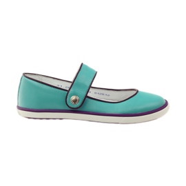 Bailarinas zapatos infantiles Bartek 28368 turquesa verde violeta blanco
