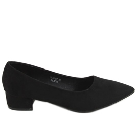 Negro Zapatos de salón tacones bajos negro CC205P Negro