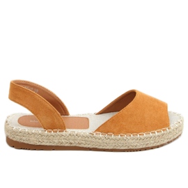 Alpargatas punta abierta camel 6915 camel marrón