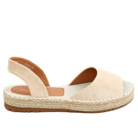 Alpargatas de punta abierta beige 6915 Beige