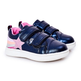 PE1 Zapatos Deportivos Infantiles De Ecocuero Con Arco Iris Azul Marino Jazmín multicolor