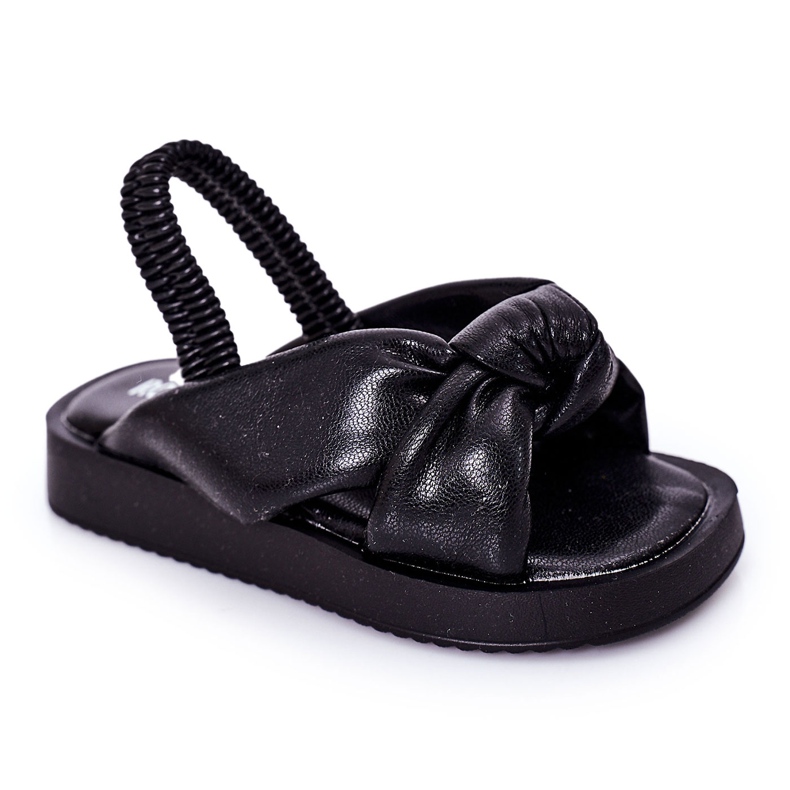 FR1 Sandalias Infantiles Con Puño Chicle Negro