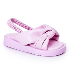 FR1 Sandalias Infantiles Con Chicle Violeta De Canalé púrpura