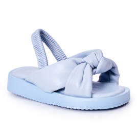 FR1 Sandalias para niños con chicle azul de canalé