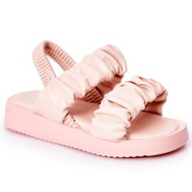 FR1 Sandalias Infantiles Con Canalé Rosa Dulzura rosado