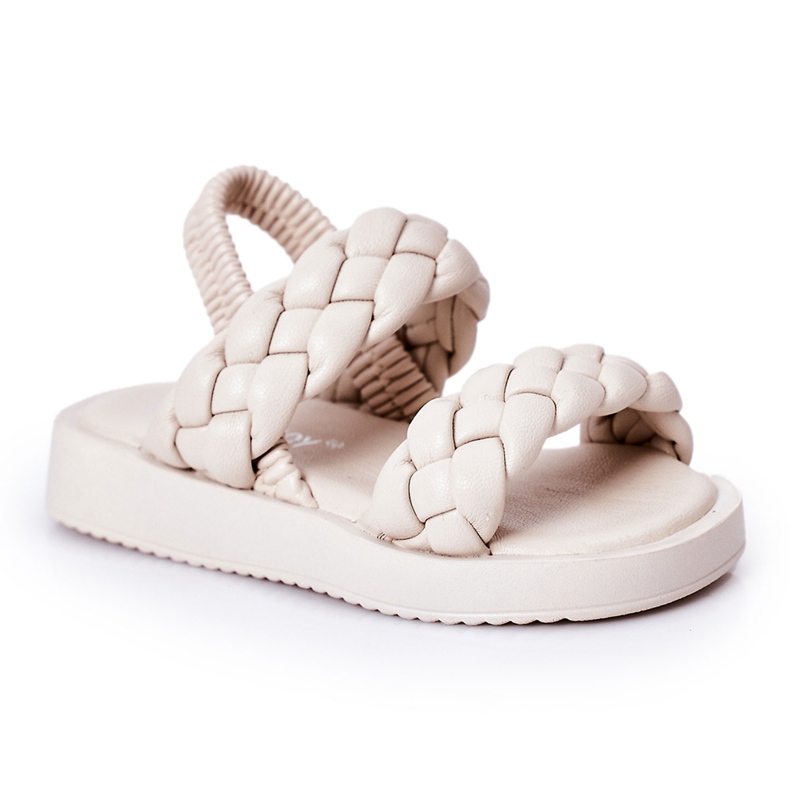 FR1 Sandalias para niños con Cutie-Pie de canalé beige