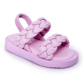 FR1 Sandalias Infantiles Con Cutie-Pie Violeta De Canalé púrpura