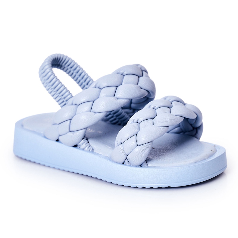 FR1 Sandalias para niños con Cutie-Pie azul de canalé