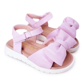 FR1 Sandalias Infantiles Con Lazo Violeta Abbie púrpura