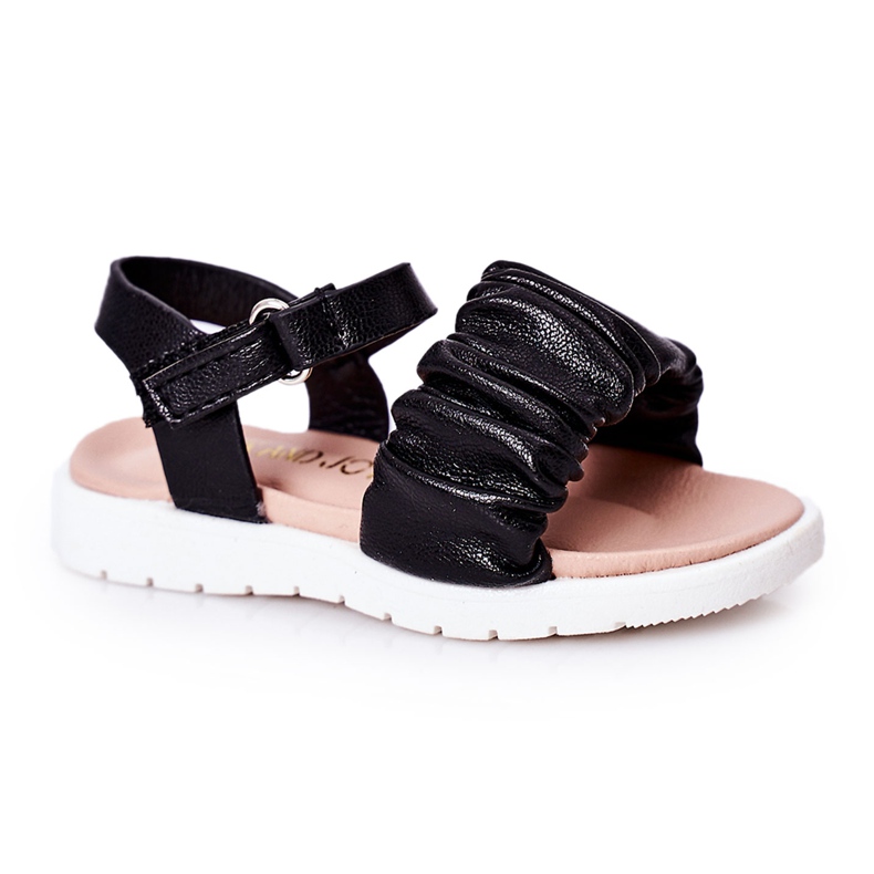 FR1 Sandalias de niño Aimy negras con velcro negro
