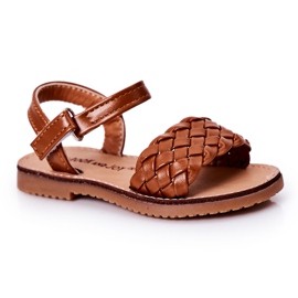 Sandalias Infantiles Con Trenzado Camel Bailly marrón