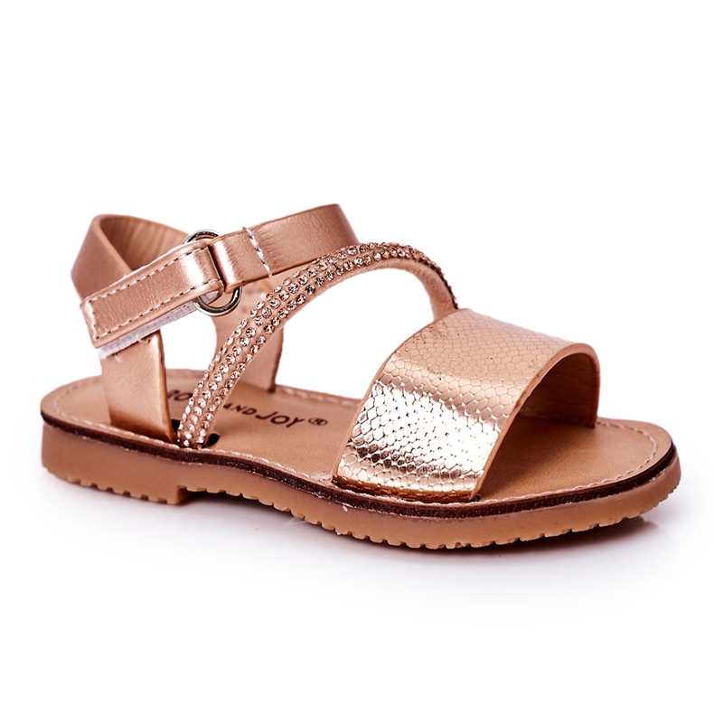 FR1 Sandalias Infantiles Con Lentejuelas Oro Rosa Blake dorado