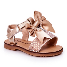 FR1 Sandalias Infantiles Con Lazo Golden Beebee dorado