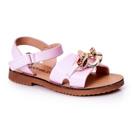 FR1 Sandalias Infantiles Con Cadena Violeta Buffy