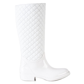 SHELOVET Chanclos altos acolchados blanco