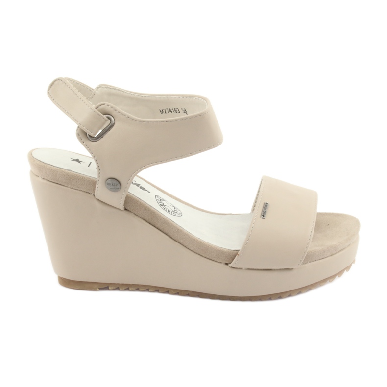 Sandalias mujer con cuña Big Star 274163 beige
