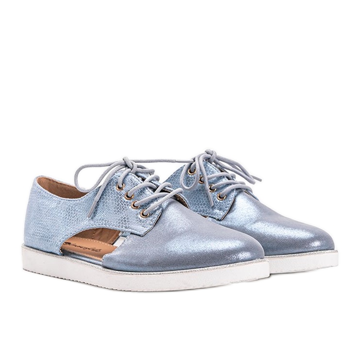 Zapatos Karley de corte bajo azul brillante