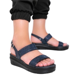 Sandalias de cuña azul marino Sweet Rasp