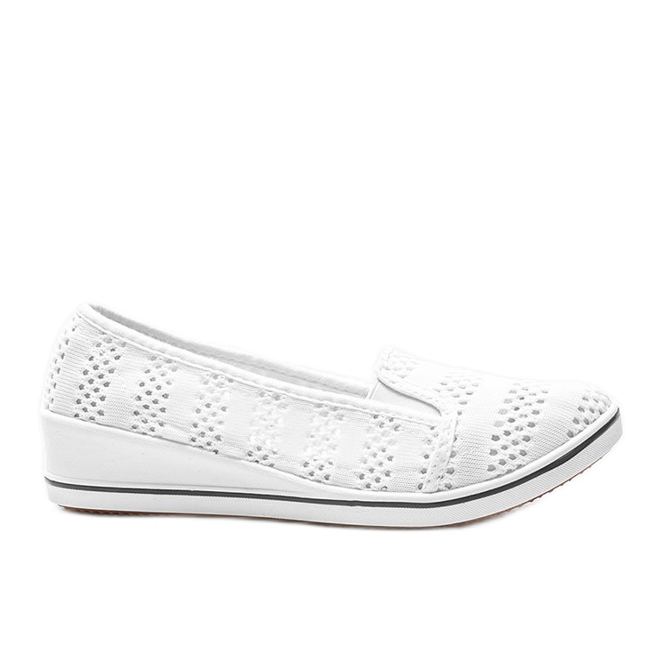 Zapatillas blancas con cuña calada Los Ángeles blanco