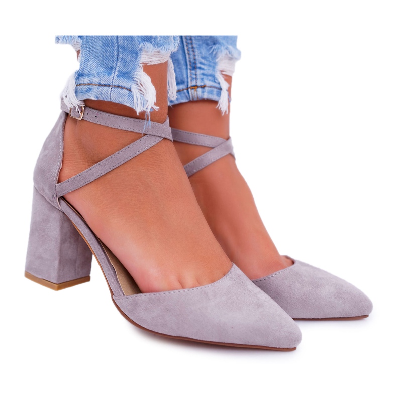 PS1 Zapatos de salón con tacón para mujer en gris Spitz Cosmo PS1 Zapatos de salón con tacón para mujer en gris Spitz Cosmo
