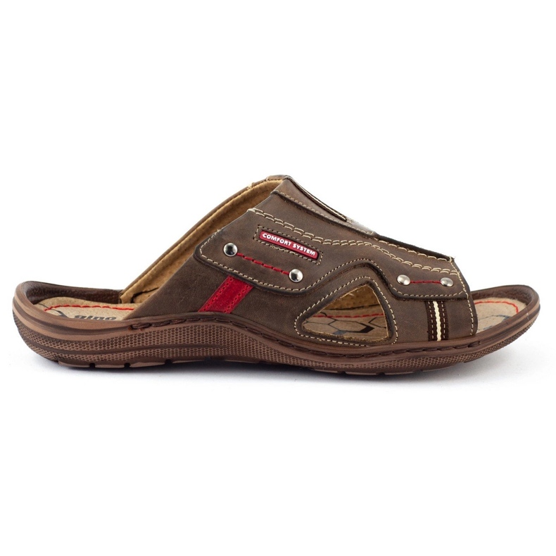 Olivier Pantuflas marrones 334GT para hombre marrón