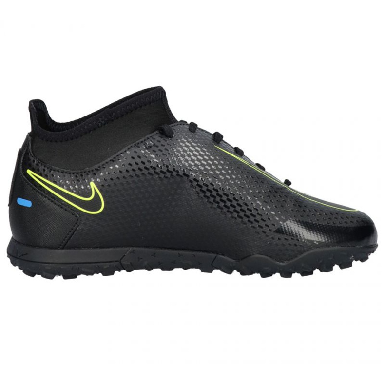 Zapatillas de fútbol Nike Phantom Gt Club Df Tf Jr CW6729 090 negro negro