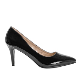 Zapatos de tacón negros con tacón de aguja de Deonne