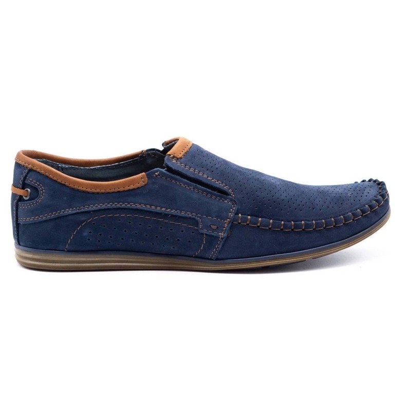 Olivier Mocasines hombre piel 4206 azul marino