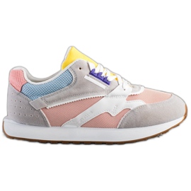 SHELOVET Zapatos deportivos coloridos rosado multicolor