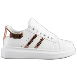 SHELOVET Zapatillas clásicas con rayas blanco