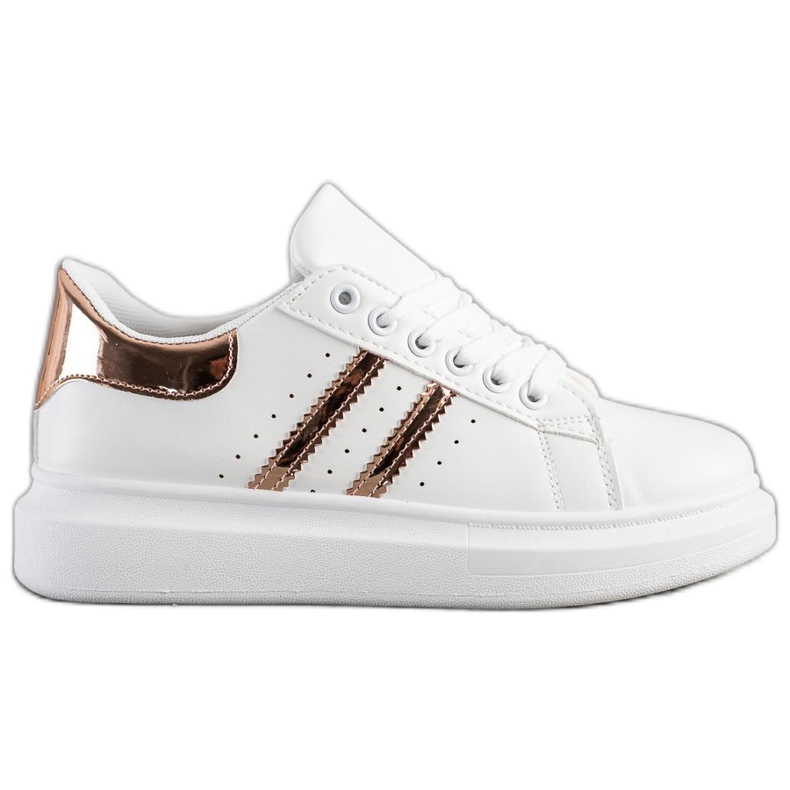 SHELOVET Zapatillas clásicas con rayas blanco