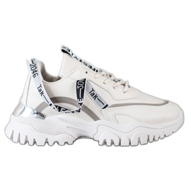 Ideal Shoes Zapatillas de moda beige