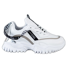Ideal Shoes Zapatillas Blancas De Moda blanco Ideal Shoes Zapatillas Blancas De Moda blanco