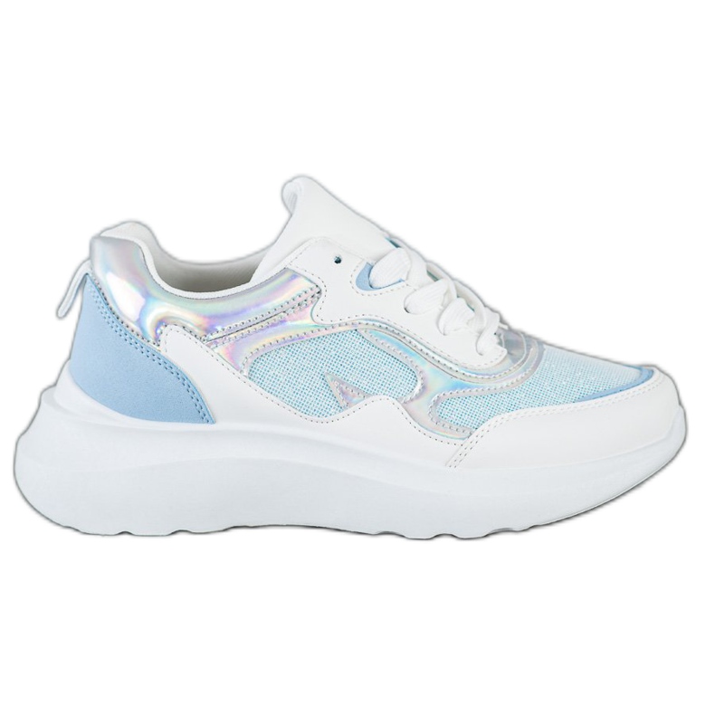 Sweet Shoes Zapatillas con purpurina blanco azul