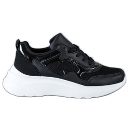 Sweet Shoes Zapatillas con purpurina negro