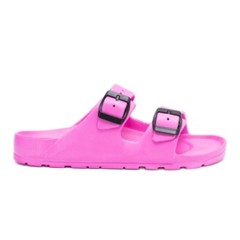 Flameshoes Pantuflas de jardín rosa claro para mujer