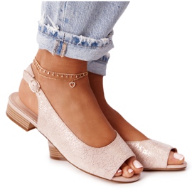 Sandalias Ante Tacón Alto Sergio Leone SK807 Rosa rosado