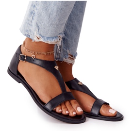 Sandalias Mujer Piel Nicole 2648 Negro