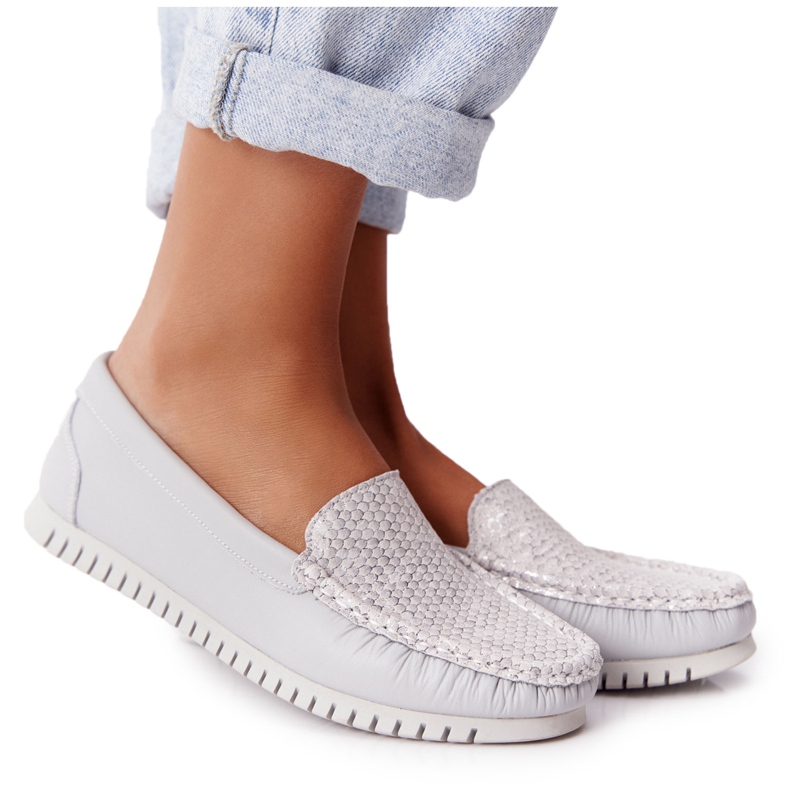 Mocasines en Piel Mujer S.Barski 97630 Gris