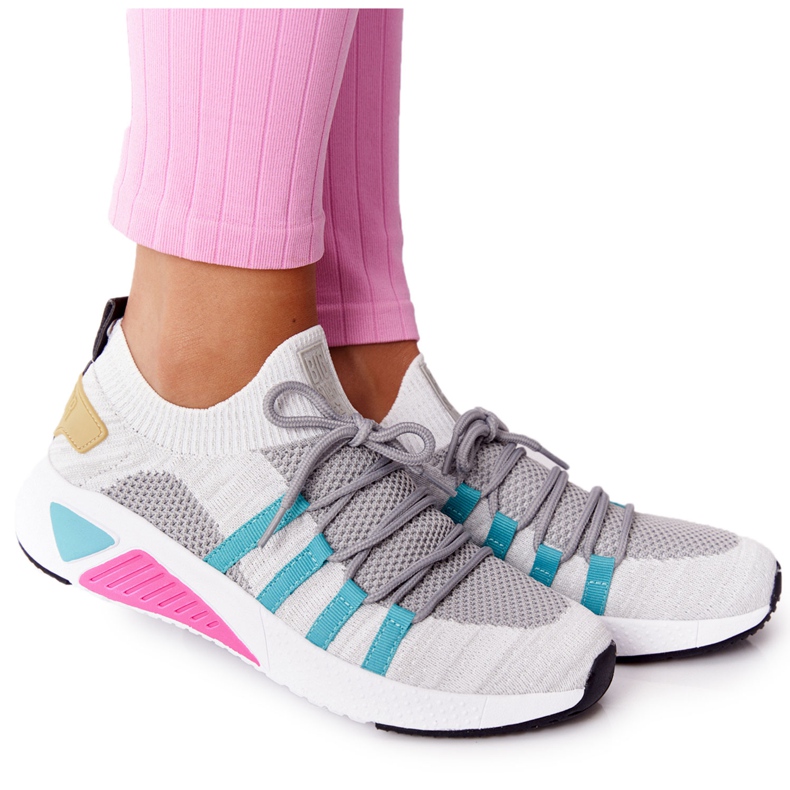 Zapatos Deportivos de Mujer Memory Foam Big Star HH274531 Blanco-Gris multicolor Zapatos Deportivos de Mujer Memory Foam Big Star HH274531 Blanco-Gris multicolor