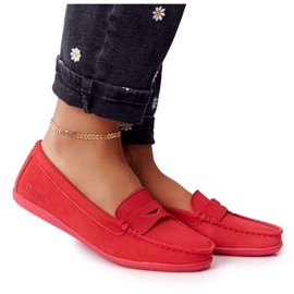 Mocasines de Ante de Mujer Big Star HH274668 Coral rojo