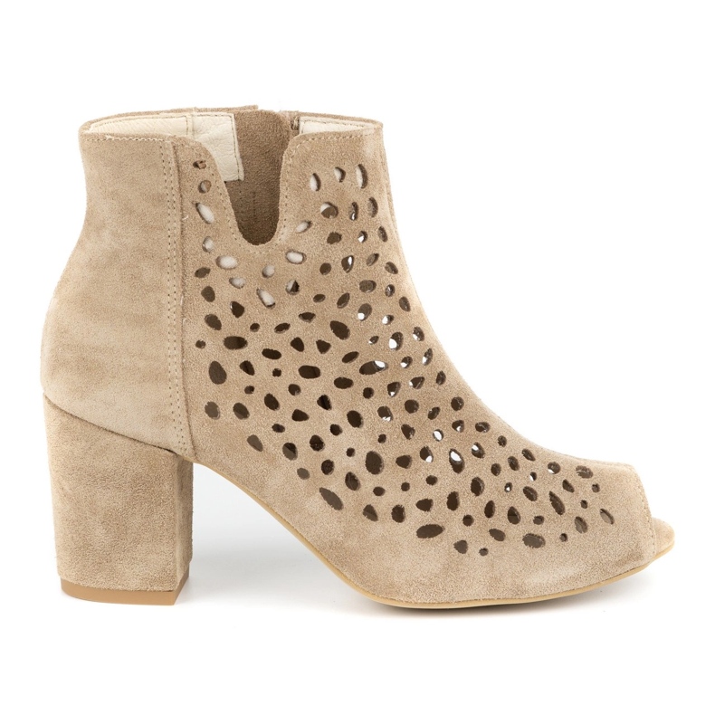 Exousite Bota mujer piel calada 1184 beige