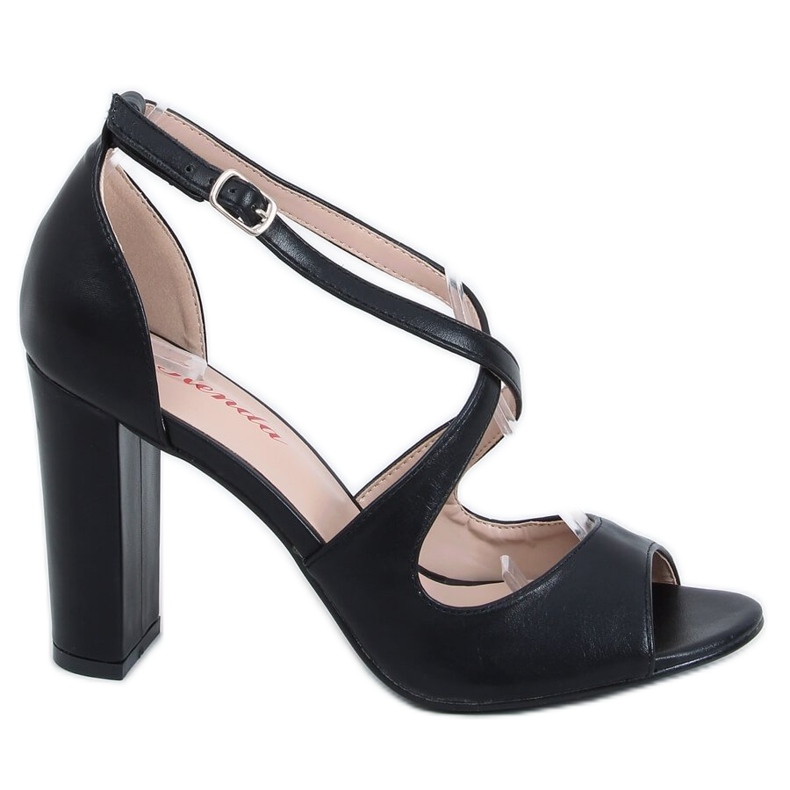 Sandalias de tacón negras S-837 Black negro