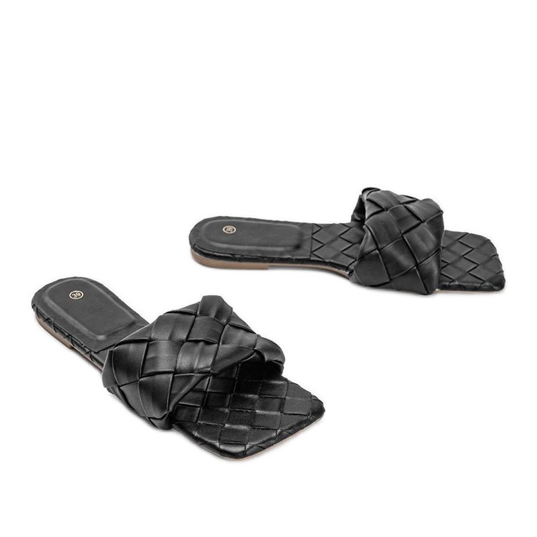 Pantuflas Chimmie tejidas negras negro