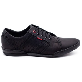 Polbut Zapatos casual hombre R3 Perforation Black negro