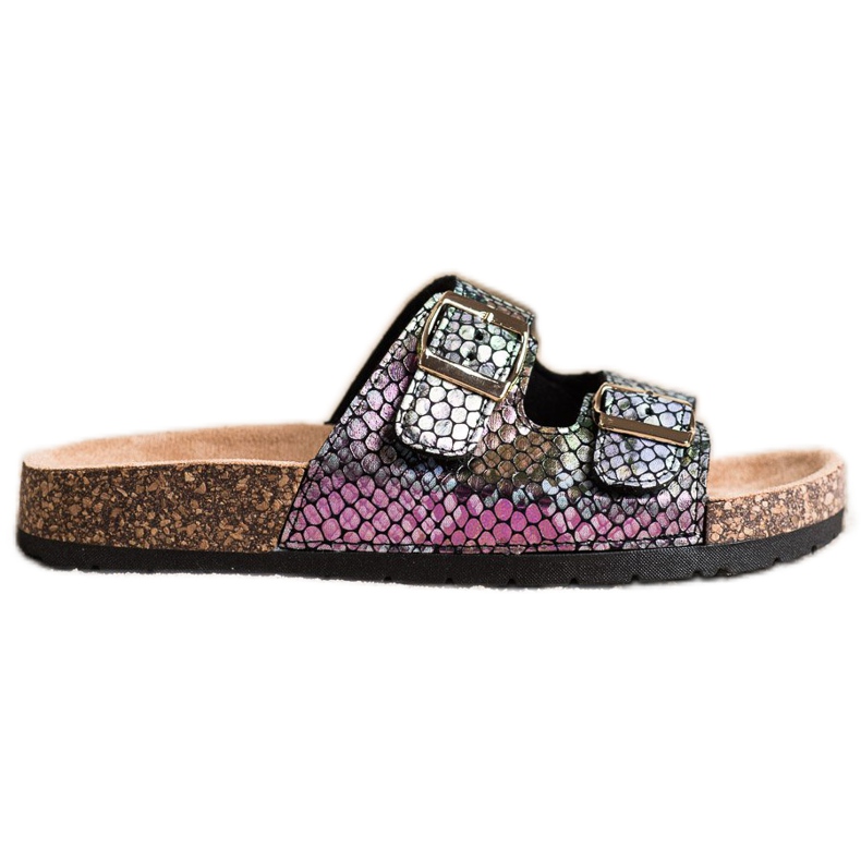 SHELOVET Zapatillas Con Efecto Holo negro