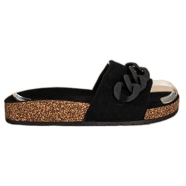 SHELOVET Zapatillas de moda con adorno negro