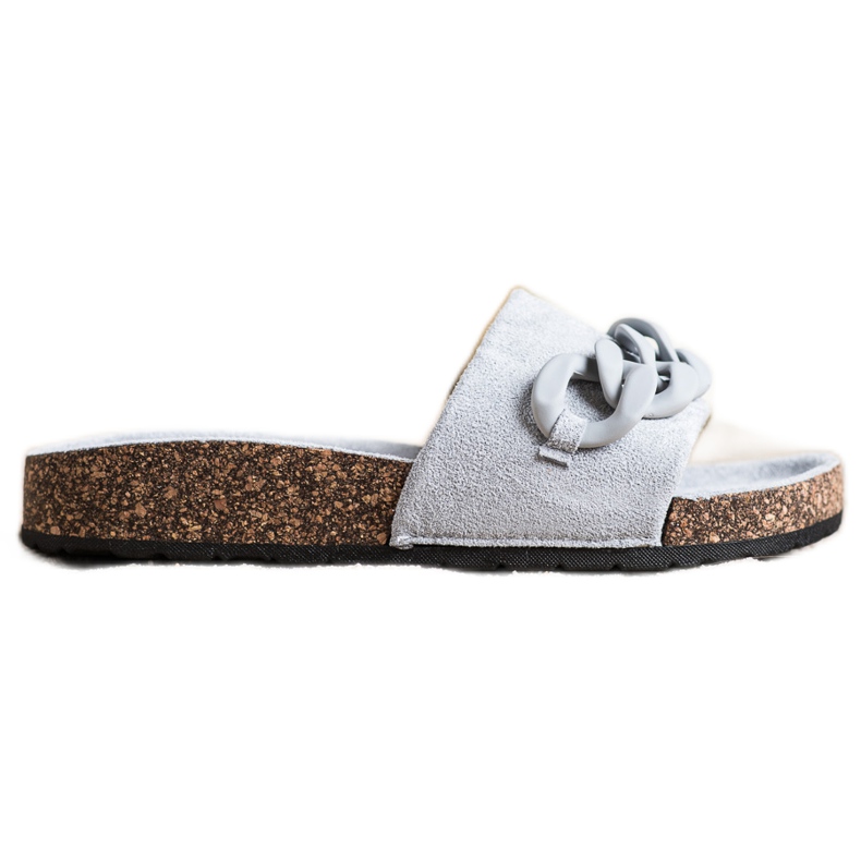 SHELOVET Zapatillas de moda con adorno gris